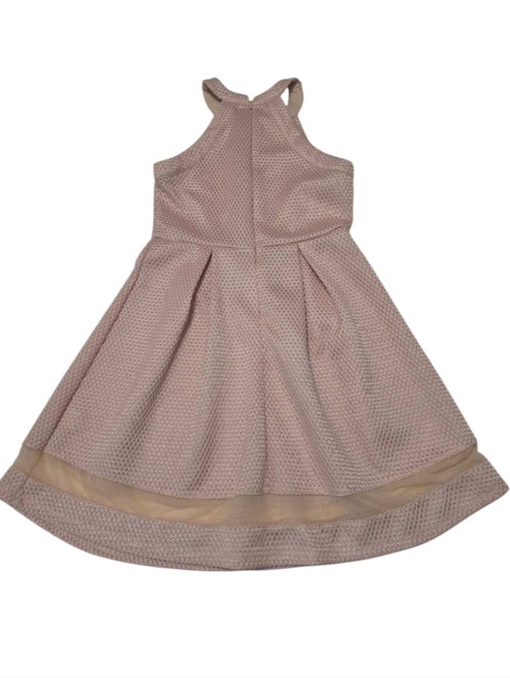 Monteau Girl Sleeveless Pink With Pearls & Rhinestones Accent Collar Sz 10 - Picture 3 of 5